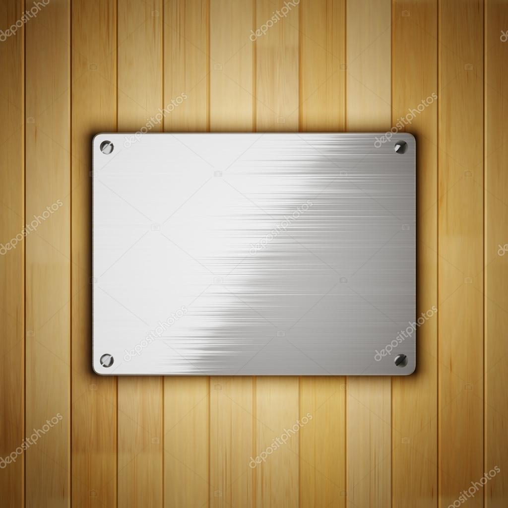 Brushed metal plate