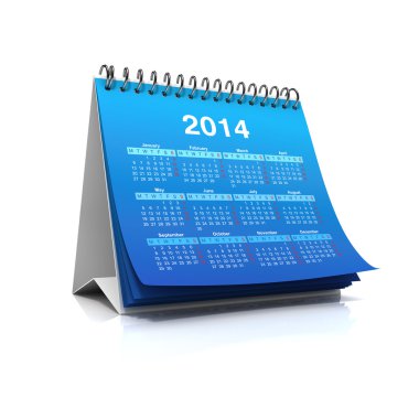 2014 yılı için masaüstü takvimi