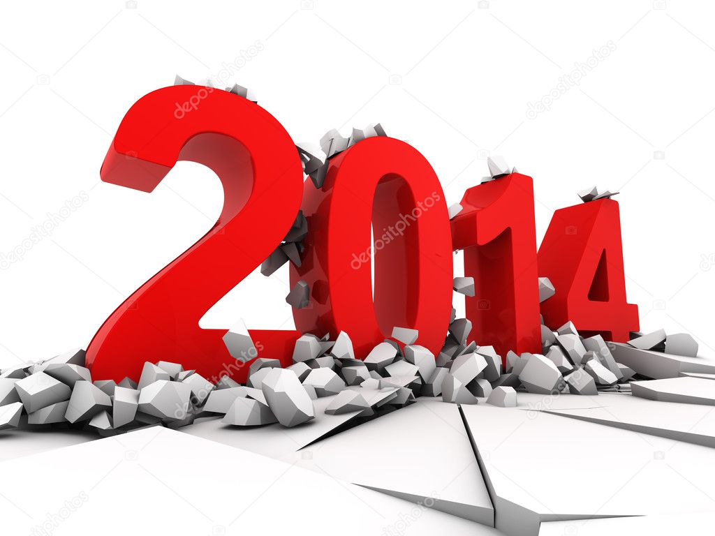 Concept of new year 2014