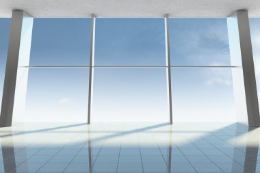 modern beton salonunun mimari tasarım