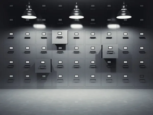 Room with file cabinets — Stock Photo, Image