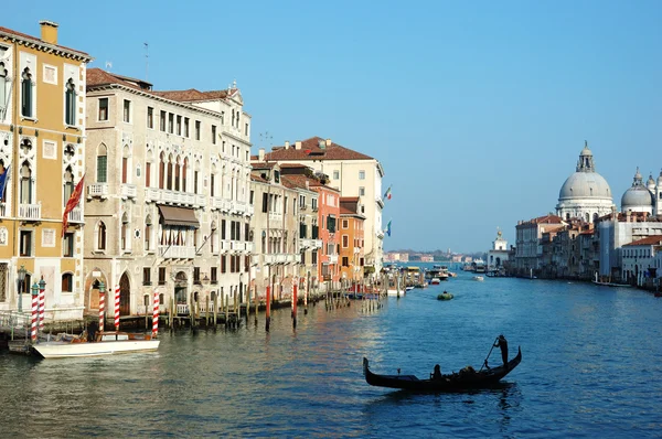 Veneza Vista do Grande Canal, Itália, centro da cidade velha - património da Unesco — Fotografia de Stock