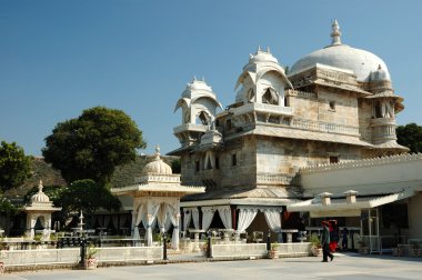 jag mandire adada PICHOLA lake City'deki udaipur, Hindistan'ın güzel sarayda