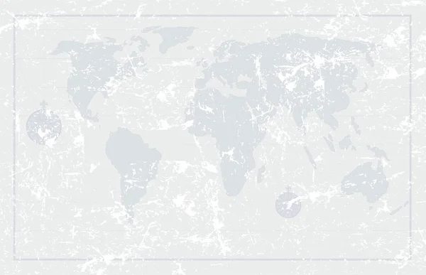 Grunge viejo mundo mapa fondo, vector de ilustración — Vector de stock