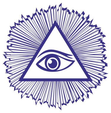 Eye Of Providence or All Seeing Eye Of God - famous mason symbol clipart