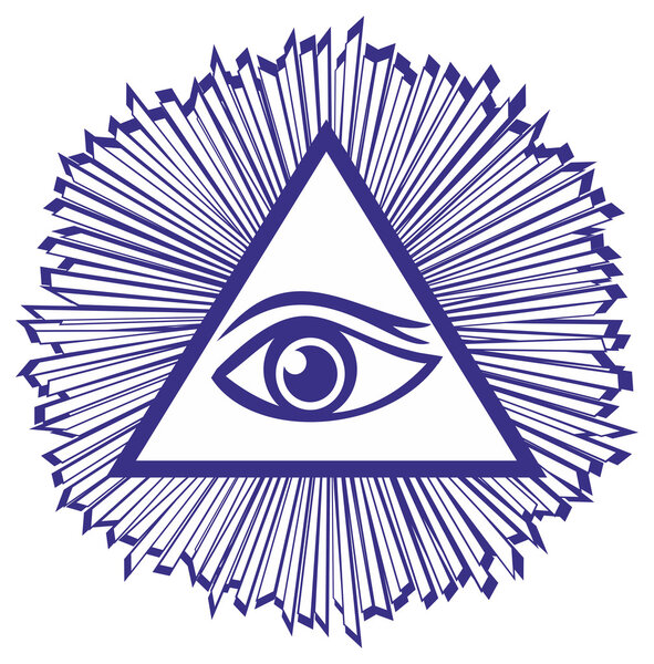 Eye Of Providence or All Seeing Eye Of God - famous mason symbol