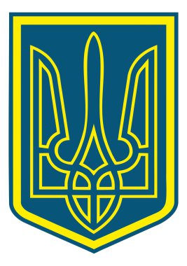 Ukrayna Ulusal sembol - trident, preying Şahin sembolize ediyor.,
