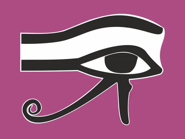 Egyptské oko Horovo - starobylé náboženský symbol, vektorové úsporných — Stockový vektor