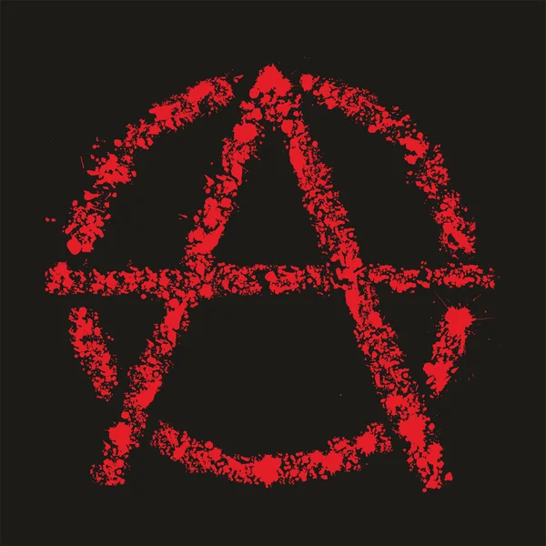 Grunge anarchie symbol, vektorové ilustrace — Stockový vektor