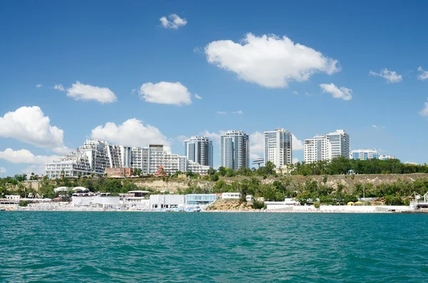 Odessa Stadt Küste mit neuen Stadtvierteln, Ukraine — Stockfoto