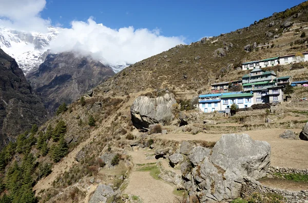 Namche Bazar - capital de sherpas, región de Sagarmatha, Nepal, Asia — Foto de Stock