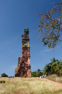 eski Goa Florida kilisesinin kalıntıları-Portekizce Hindistan