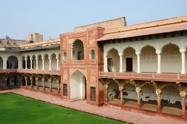 Krásná architektura agra fort, slavná památka, Indie — Stock fotografie