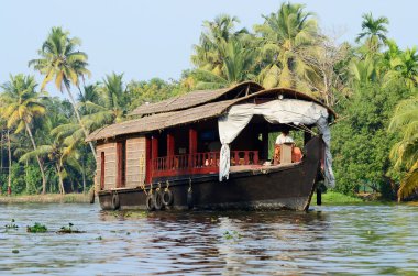 turist teknesi kerala önemsizden, alappuzha, Hindistan
