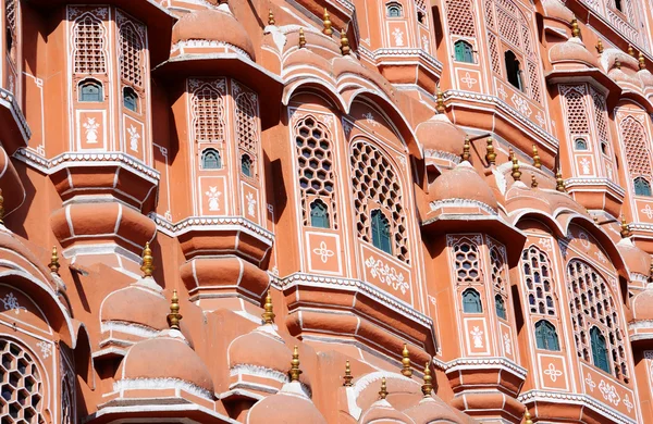 Zbliżenie hawa mahal (Pałac bryza) w jaipur, Radżastan, Indie — Zdjęcie stockowe