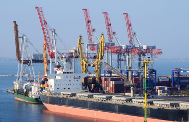 konteyner gemisi odessa sea Port, Ukrayna