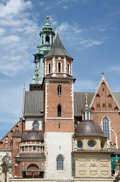 Het Koninklijke kasteel Wawel en kathedraal in Krakau, Polen — Stockfoto
