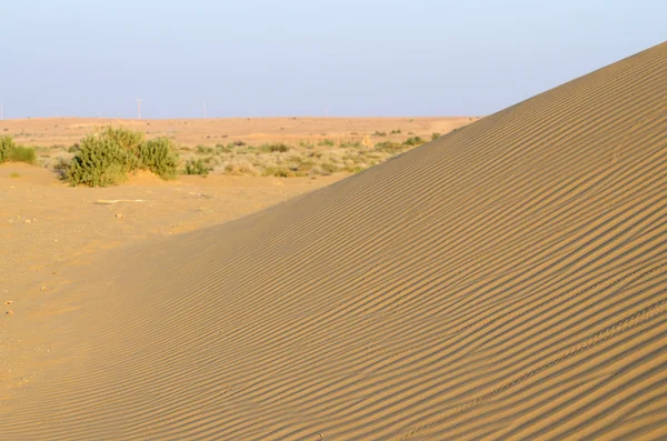 美丽的沙丘的塔尔沙漠落日，拉贾斯坦邦，印度期间 — 图库照片