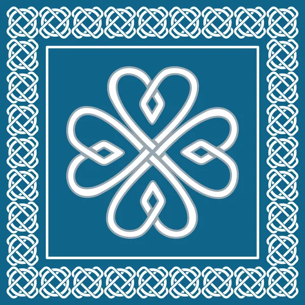 Shamrock - keltiska Knut, traditionell irländsk symbol, vektor — Stock vektor