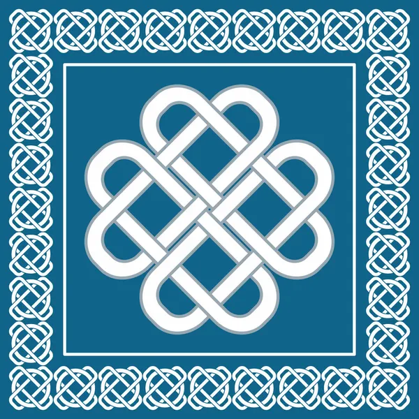 Celtic love knot, symbol för lycka, vektor illustration — Stock vektor