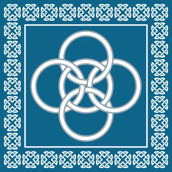 Celtic beş kat knot, entegrasyon simgeleyen dört element, vektör