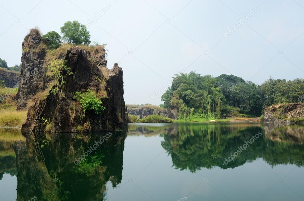 Beautiful lake near Kochi,Malabar coast,Southern India,Asia
