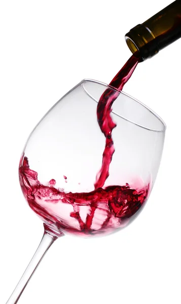 Glass and bottle of red wine — Stock Photo, Image