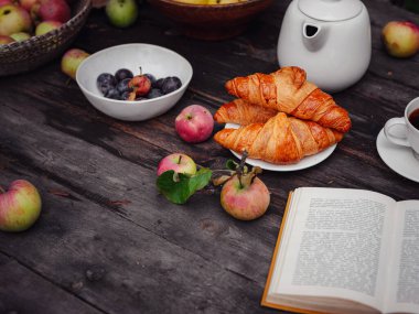 Elma bahçesinde güzel bir sonbahar.