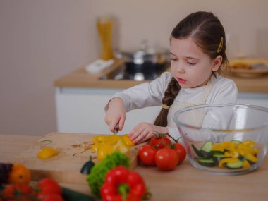 Genç kız seçmen evde internet pişirme hakkında sosyal medya videosu yapıyor