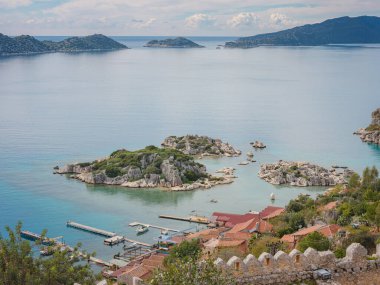 Türkiye 'nin Kekova adasında seyahat ve turistik merkezler.