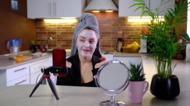Famous beauty female blogger.