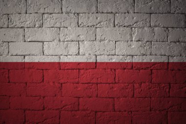 İle orijinal oranlarını bayrak. Polonya bayrağı grunge closeup