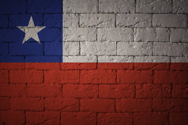 Orijinal Oranlarını Bayrak Şili Bayrağı Grunge Closeup — Stok fotoğraf