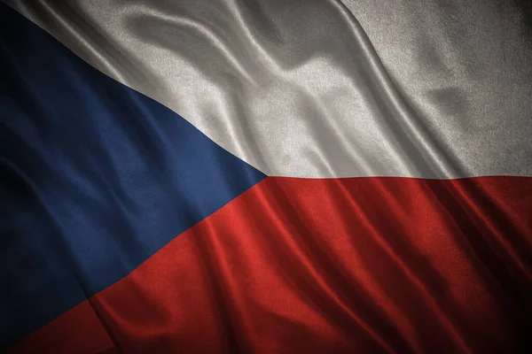 Orijinal Oranlarını Bayrak Çek Cumhuriyeti Bayrağı Grunge Closeup — Stok fotoğraf