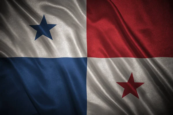 Orijinal Oranlarını Bayrak Panama Bayrağı Grunge Closeup — Stok fotoğraf