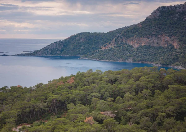 Travel Lagoon Oludeniz Fethiye Turkey Beach Darbogaz Winter Landscape Mountains — Stock Fotó