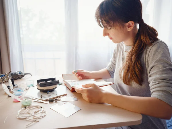 Concepto Estilo Vida Trabajo Desde Casa Para Reinventar Vida Joyería — Foto de Stock