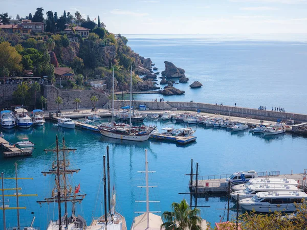 Antalya Turquia Novembro 2021 Vista Antigo Porto Cidade Viagem Peru — Fotografia de Stock