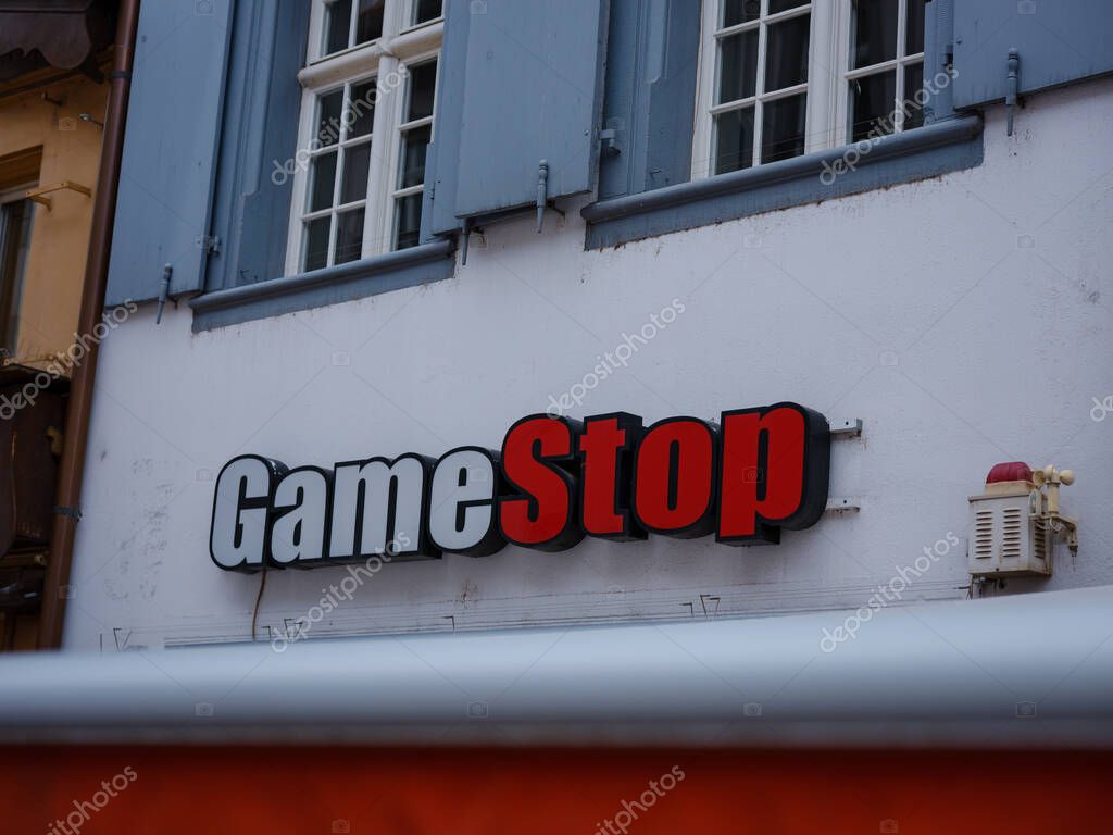 Basel, Switzerland - July 4 2022: Gamestop video game store in the Basel. GameStop is a Video Game and Electronics Retailer IV