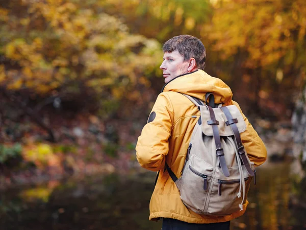 Concepto Viaje Viaje Por Carretera Otoño Aventura Estilo Vida Activo — Foto de Stock