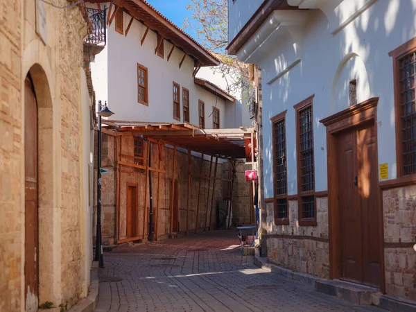 Perjalanan Kalkun Kota Tua Kaleci Pemandangan Jalanan Distrik Antalya Popualr — Stok Foto