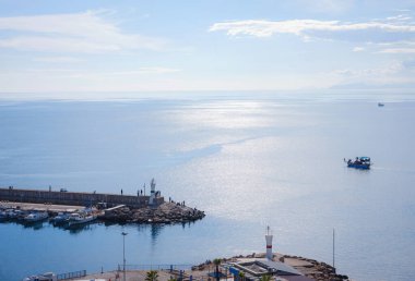 Şehirdeki eski liman manzarası, hindiye yolculuk, eski şehir Kaleci. İlginç yerler keşfet, popüler gösteriler ve yürüyüşler