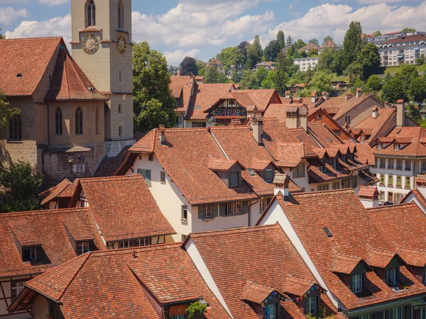 travel to Bern, Switzerland in summer. The old part of Bern is recognized as a UNESCO World Heritage Site