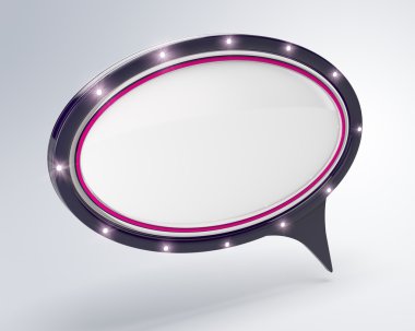 konuşma balonu 3d render