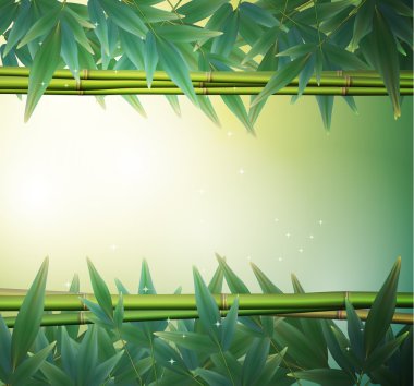 parlayan bambu arka plan, vektör çizim