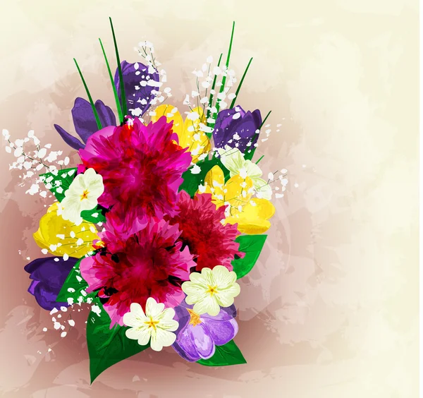 Malovaný květinový pozadí, vektorové ilustrace — Stockový vektor