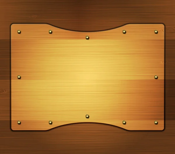 Houten banner — Stockvector