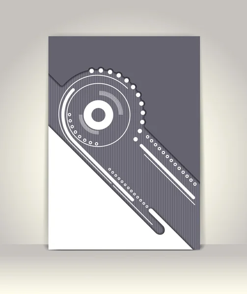 Plantilla de folleto o folleto, diseño abstracto — Vector de stock