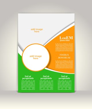 Flyer, brochure or magazine cover template clipart