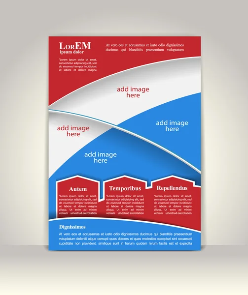 Folleto, folleto o plantilla de portada de revista — Archivo Imágenes Vectoriales